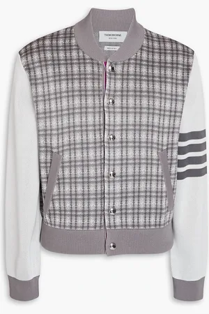 Thom Browne Bomberjacke aus Jacquard-Strick aus einer Seiden-Baumwollmischung - - 2