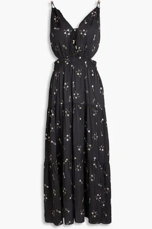 Maje Midikleid aus Satin mit Pailletten - - FR 42