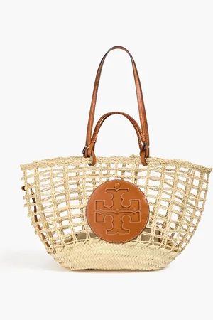 Tory Burch Ella Tote Bag aus Stroh mit Lederbesatz - Neutral - OneSize