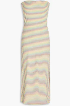 Melissa Odabash Aubrey trägerloses Midikleid aus Jersey mit Streifen - - XS