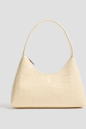 Mansur Gavriel Candy Mini-Schultertasche aus Leder mit Krokodileffekt - Weiß - OneSize