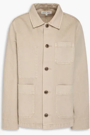 ALEX MILL Britt Jacke aus Baumwolle mit Fischgratmuster - Neutral - XL