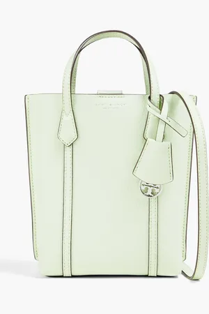 Tory Burch Perry mini Tote Bag aus Narbenleder - Grün - OneSize