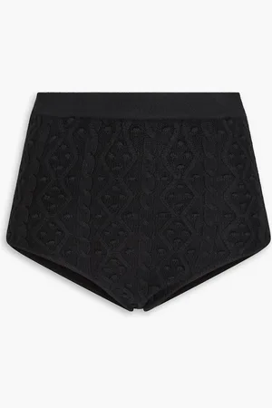 Loulou Studio Abelia Shorts aus einer Woll-Kaschmirmischung mit Zopfstrickmuster - - L