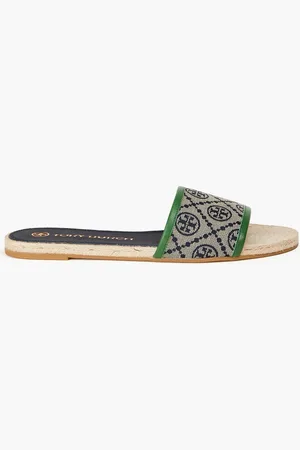 Tory Burch Espadrille-Pantoletten aus Jacquard - Blau - US 10