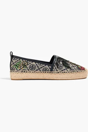 Tory Burch Espadrilles aus Jacquard mit Stickereien - Blau - US 6