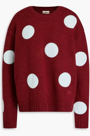 Tory Burch Pullover aus Wolle mit Polka-Dots - Rot - S