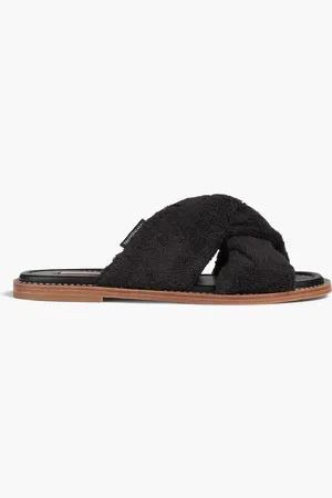 ZIMMERMANN Sandalen aus Frottee mit Knotendetail - Grau - EU 36