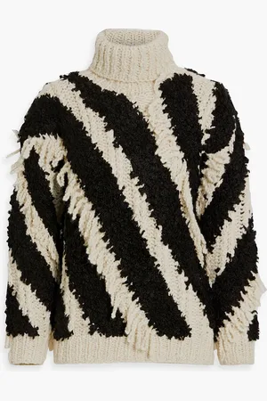 ZIMMERMANN Gestreifter Rollkragenpullover aus Bouclé-Strick aus einer Wollmischung - - 00