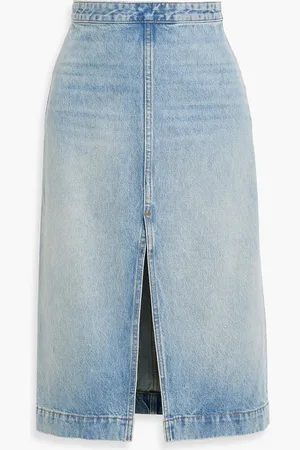 Khaite Fraser Midirock aus Denim - Blau - 30