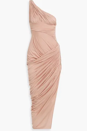 Rick Owens Lido drapiertes Midikleid aus Baumwoll-Jersey mit asymmetrischer Schulterpartie - Pink - IT 42