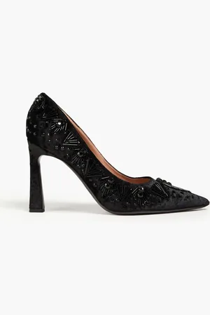 Alberta Ferretti Pumps aus Samt mit Verzierung - - EU 39.5