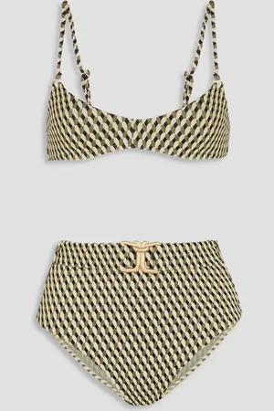 ZIMMERMANN Bikini aus Stretch-Jacquard mit Gürtel - Weiß - 0