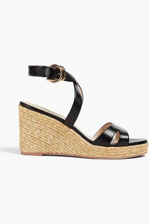 Stuart Weitzman Zuzu Espadrille-Wedges aus Leder - - EU 39.5