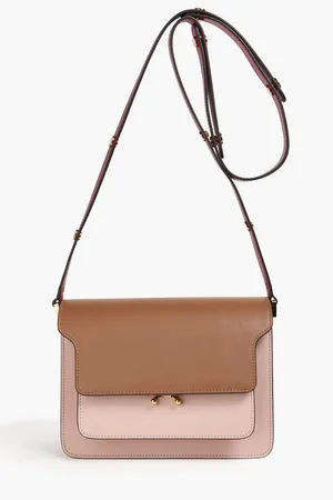 Marni Trunk Schultertasche aus Leder in Colour-Block-Optik - Pink - OneSize
