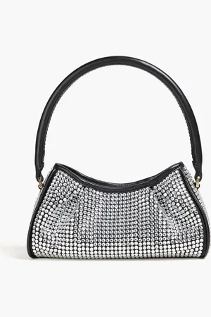 Elleme Dimple Schultertasche aus Leder mit Kristallverzierung - Metallic - OneSize