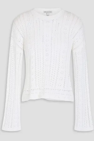 AUTUMN CASHMERE Pullover aus Baumwolle in Pointelle-Strick - - XS