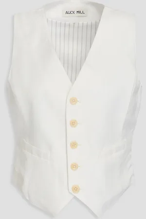 ALEX MILL Gesteppte Weste aus Twill mit Knotendetail - - XL
