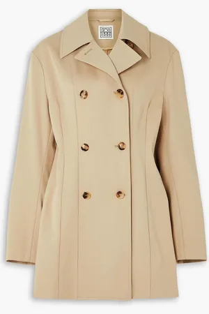 Totême Doppelreihige Jacke aus Baumwoll-Gabardine - Neutral - FR 34