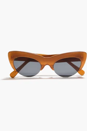 Ganni Sonnenbrille mit Cat-Eye-Rahmen aus Azetat - Braun - OneSize