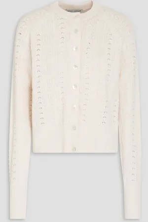 AUTUMN CASHMERE Cardigan aus Pointelle-Strick - Weiß - XS