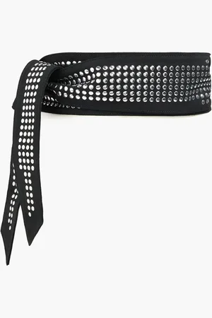 IRO Nera Taillengürtel aus Veloursleder mit Nieten - - 75 cm