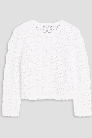 ALICE+OLIVIA Alice Olivia - Anderson Cropped Cardigan aus einer gehäkelten Baumwollmischung - - XS