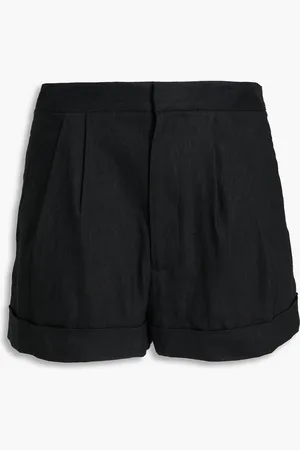 ALICE+OLIVIA Alice Olivia - Plissierte Shorts aus einer Leinenmischung - - US 14