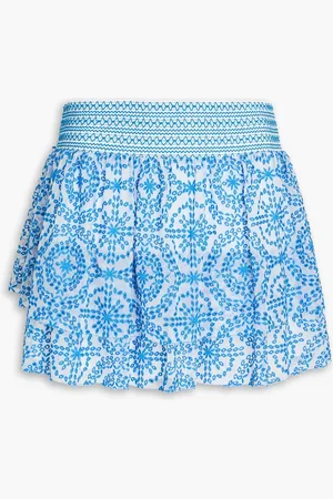 ALICE+OLIVIA Alice Olivia - Bethie Minirock aus Georgette mit Stickereien - - US 10
