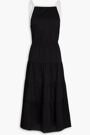 ALICE+OLIVIA Alice Olivia - Gestuftes Midikleid aus zweifarbiger Stretch-Baumwolle - - US 8