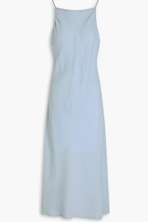 James Perse Midikleid aus Leinen - Blau - 3