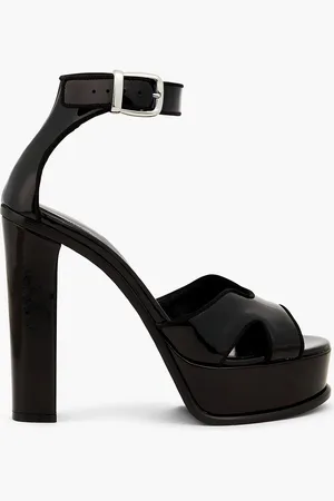 Alexander McQueen Butterfly Plateausandalen aus Lackleder - - EU 36