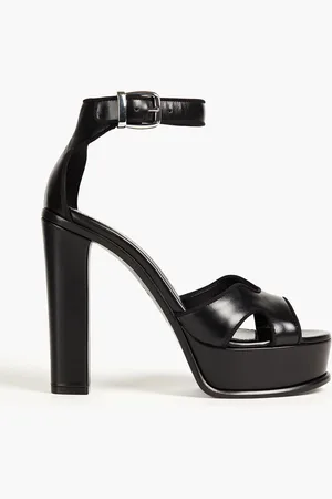Alexander McQueen Butterfly Plateausandalen aus Leder - - EU 40