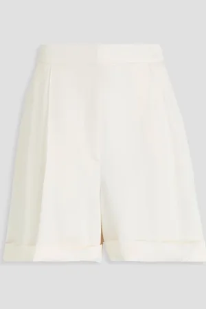 Alexander McQueen Pleated twill shorts - Weiß - IT 40