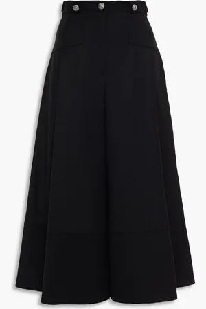 Alexander McQueen Plissierte Culottes aus Woll-Twill - - IT 38