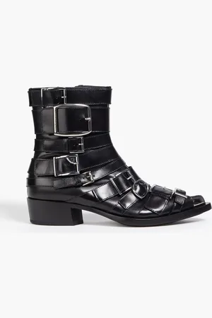 Alexander McQueen Ankle Boots aus Leder mit Schnalle - - EU 38
