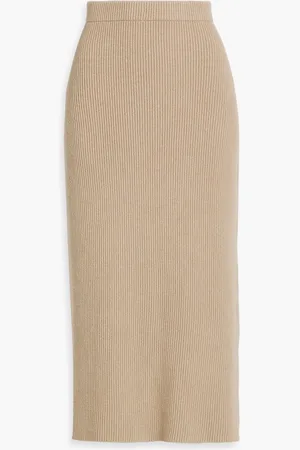 By Malene Birger Kyra gerippter Midirock aus einer ECOVERO™-Mischung - Neutral - L