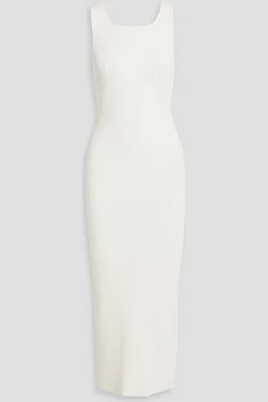 By Malene Birger Milelo geripptes Midikleid aus einer Baumwollmischung - Weiß - M