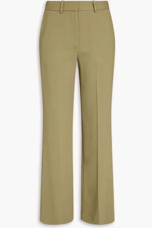Joseph Morissey Hose mit geradem Bein aus Stretch-Crêpe - Grün - FR 32