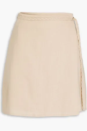 By Malene Birger Mini-Wickelrock aus einer Leinenmischung - Neutral - DE 40