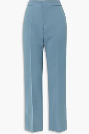 Gauchere Robyn Wollhose mit geradem Bein - Blau - FR 40