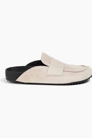 James Perse Slippers aus Veloursleder - Grau - US 11
