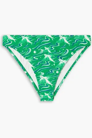 Fisch Lorient Bikini-Höschen aus geripptem Stretch-ECONYL® mit Print - - S