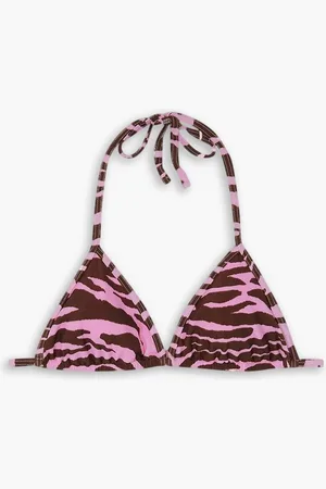 The Attico Triangel-Bikini mit Zebraprint - - M
