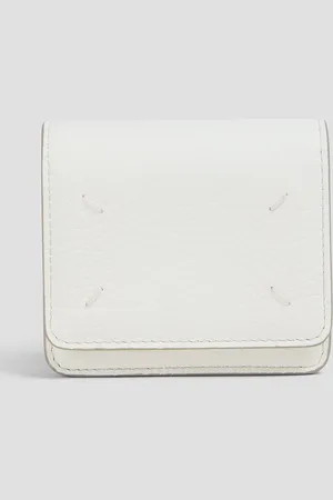 Maison Margiela Portemonnaie aus Narbenleder - Weiß - OneSize