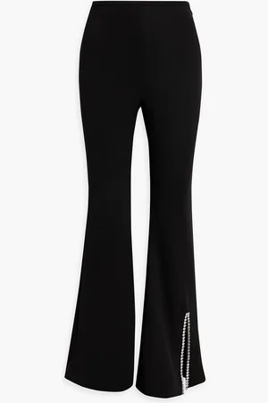 AREA Schlaghose aus Jersey mit Kristallverzierung und Cut-outs - - M