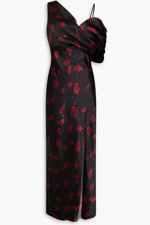 Nicholas Schulterfreies Midikleid aus Satin aus einer Seidenmischung mit floralem Print - - US 0
