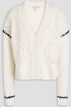 AUTUMN CASHMERE Cardigan aus Pointelle-Strick aus Kaschmir - Weiß - S