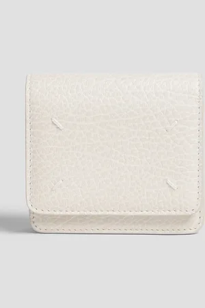 Maison Margiela Portemonnaie aus Narbenleder - Weiß - OneSize