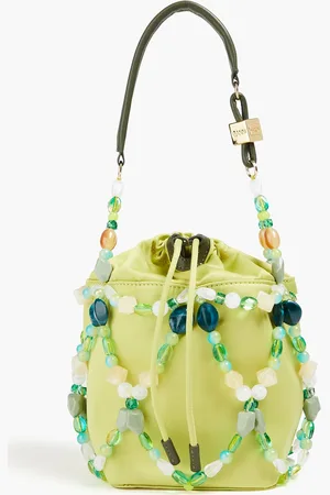 Ganni Beuteltasche aus Shell mit Verzierung - Grün - OneSize